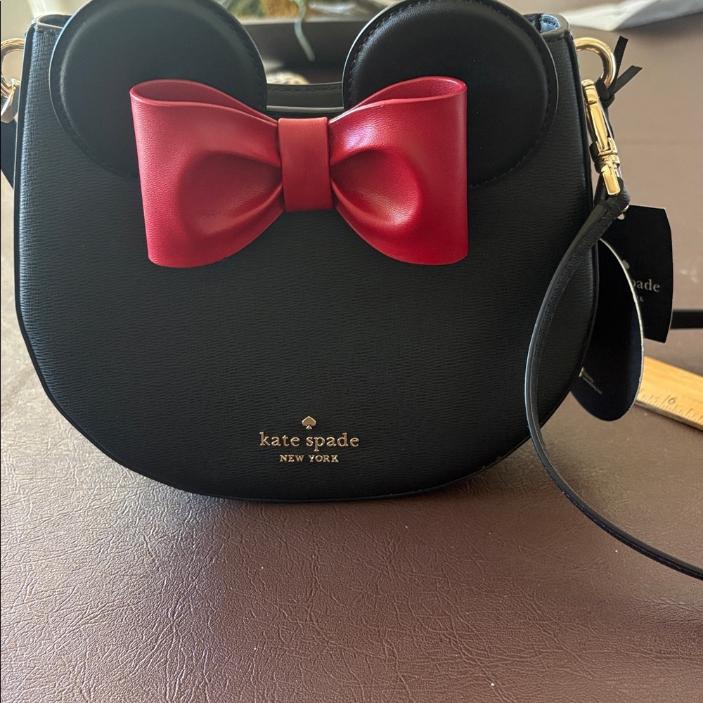 NWT Kate Spade Mickey Black Bag with Red Bow